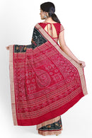 Animals design sambalpuri silk saree with blouse piece