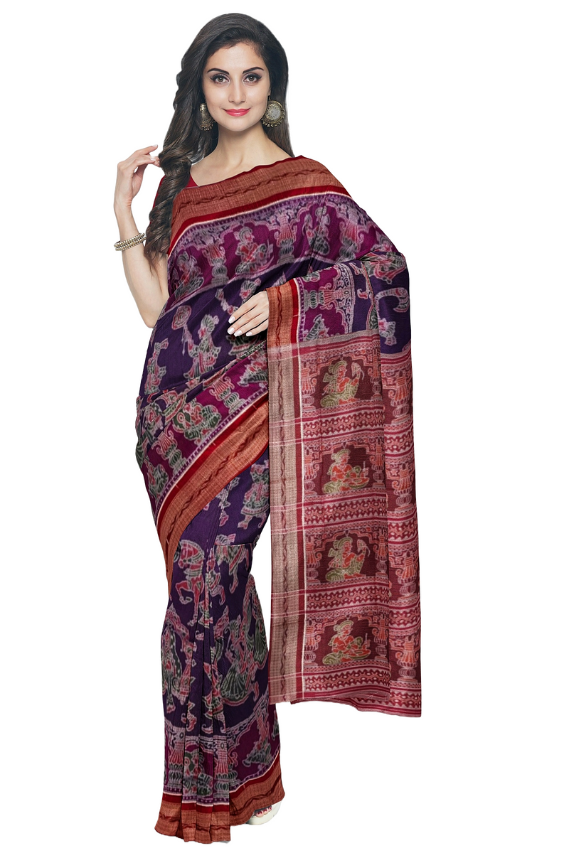 Barat Design Sambalpuri cotton saree with blouse piece