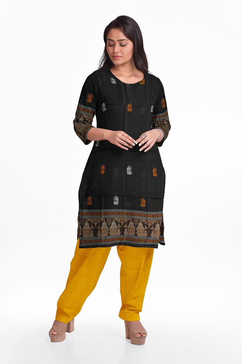 Boita(Boat) Design Bomkai cotton dress material set