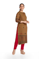 Peacock motifs bomkai cotton dress material set