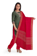 Minii buti with Neck design Bomkai cotton dress material set