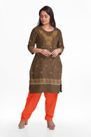 Buti and Neck design Bomkai cotton Dress material set