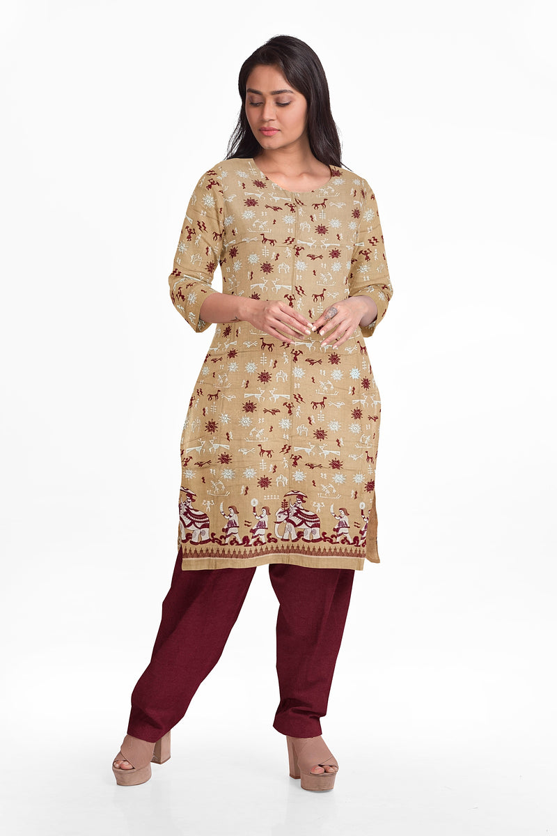 Embroidery work cotton dress material set