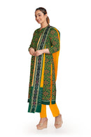 Beautiful flower design Sambalpuri cotton dress material set