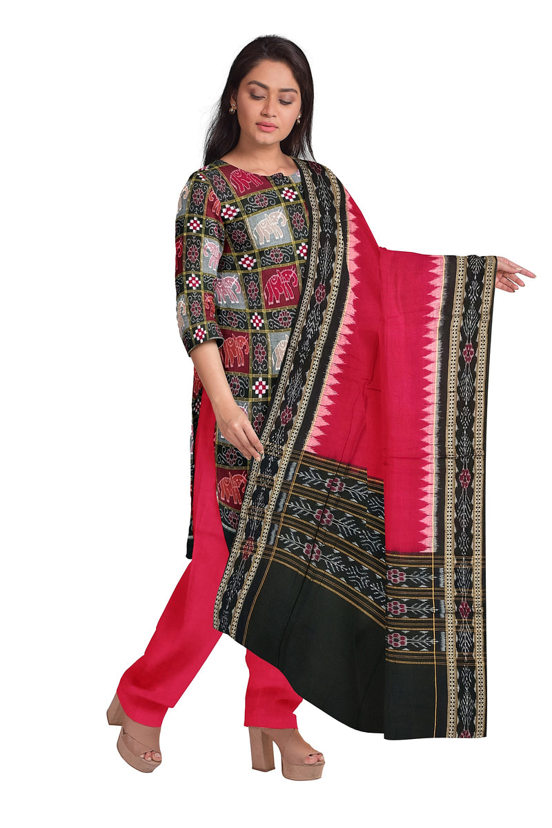 Exquisite Sambalpuri cotton dress material set