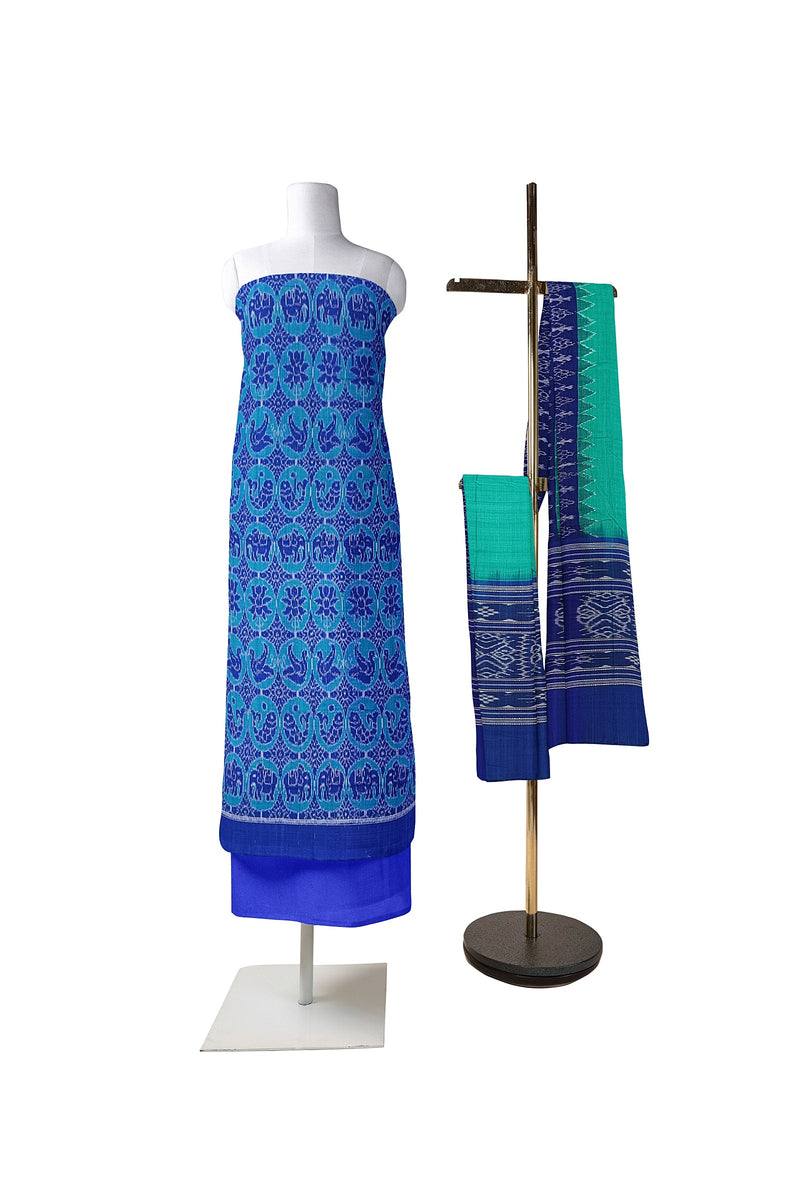 Exquisite Sambalpuri cotton dress material set