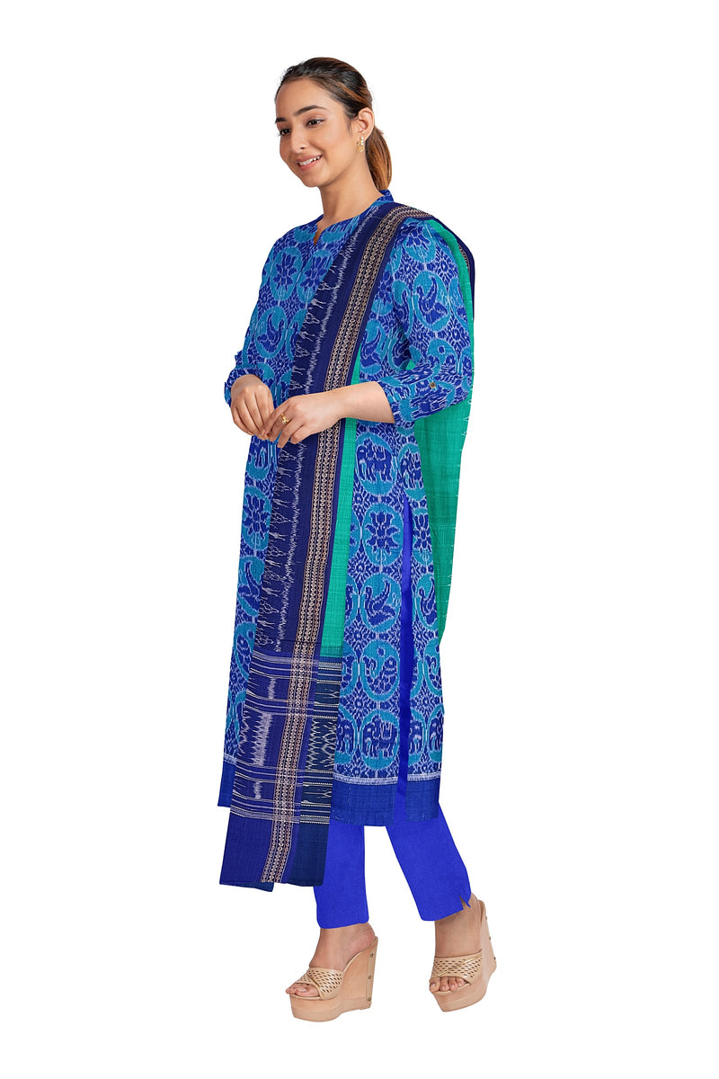 Exquisite Sambalpuri cotton dress material set