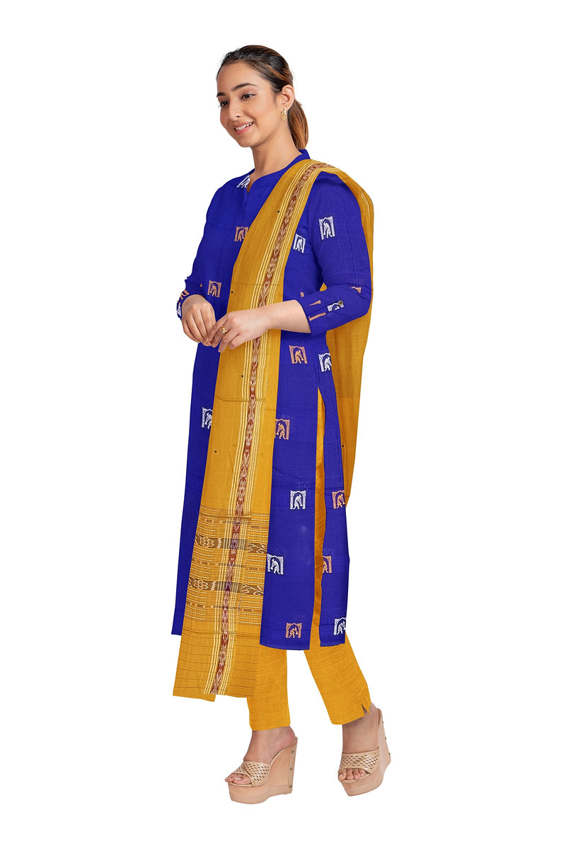 Doll design Sambalpuri silk Bapta Dress Material set