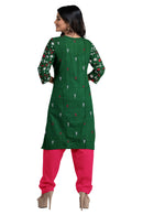 Embroidery work handloom cotton dress material set