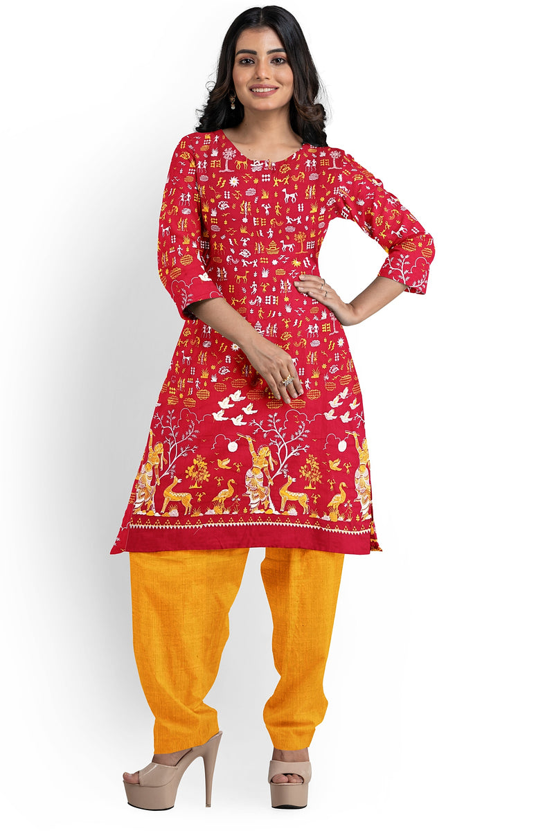 Embroidery work handloom cotton dress material set