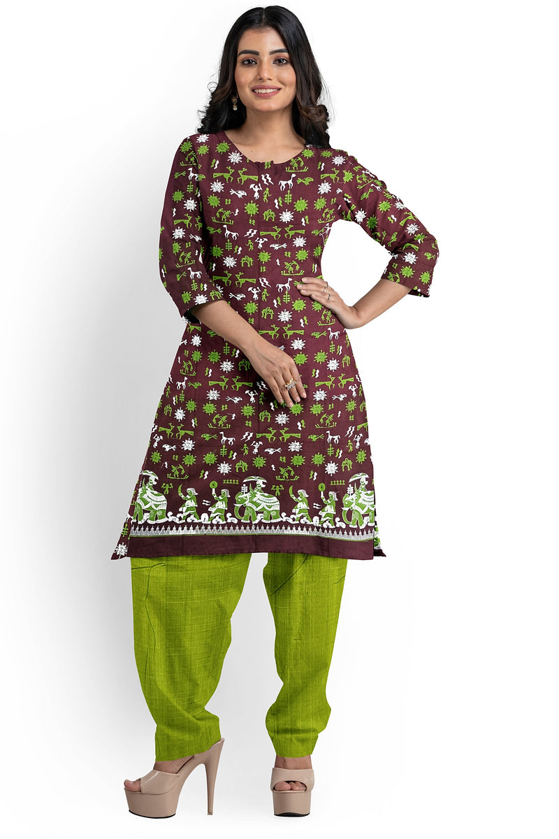 Embroidery work handloom cotton dress material set