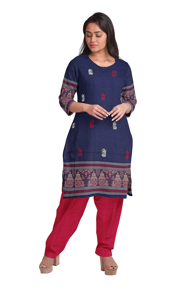 Boita design Unstitched Bomkai cotton dress material set