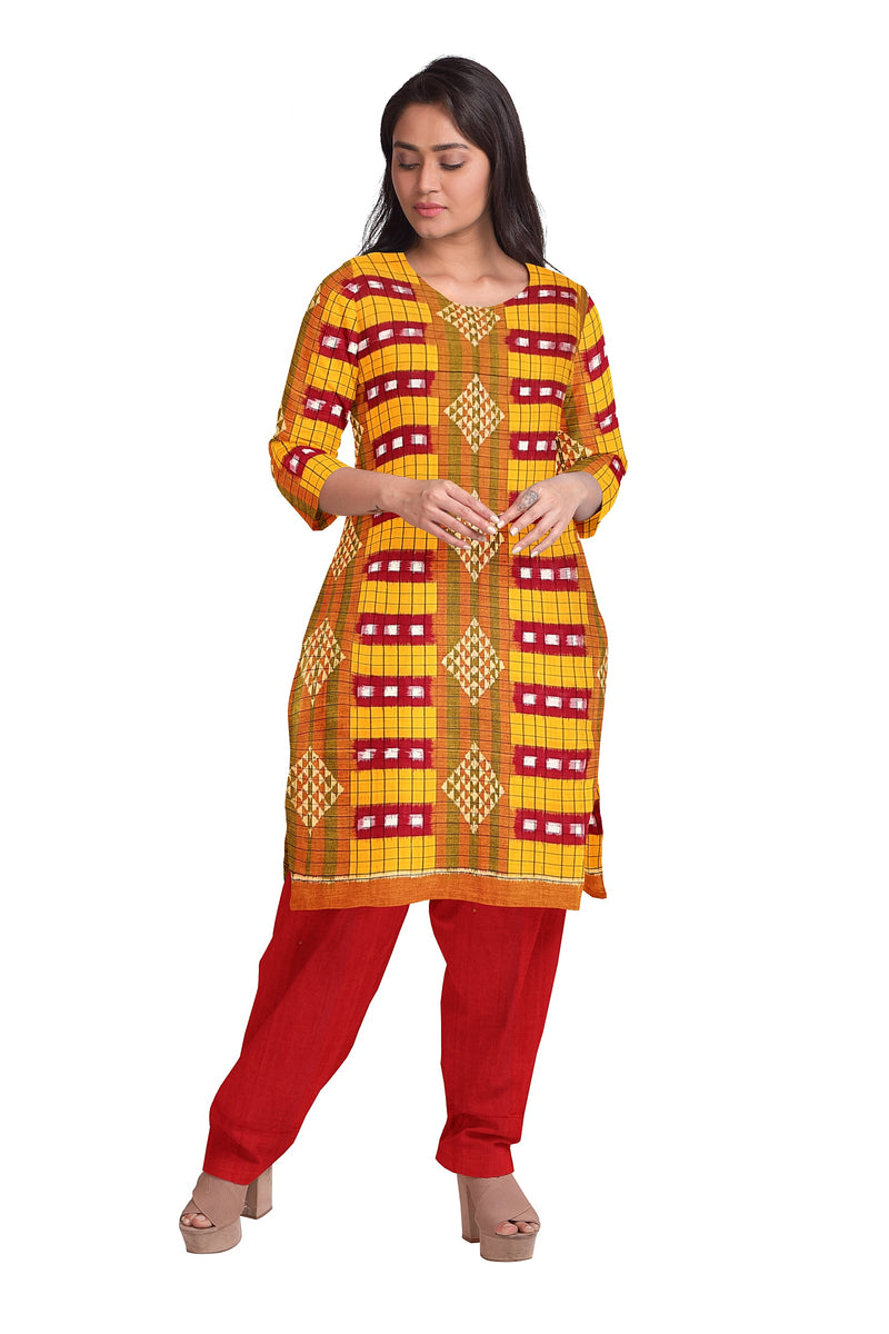 Beautiful Sambalpuri cotton dress material set