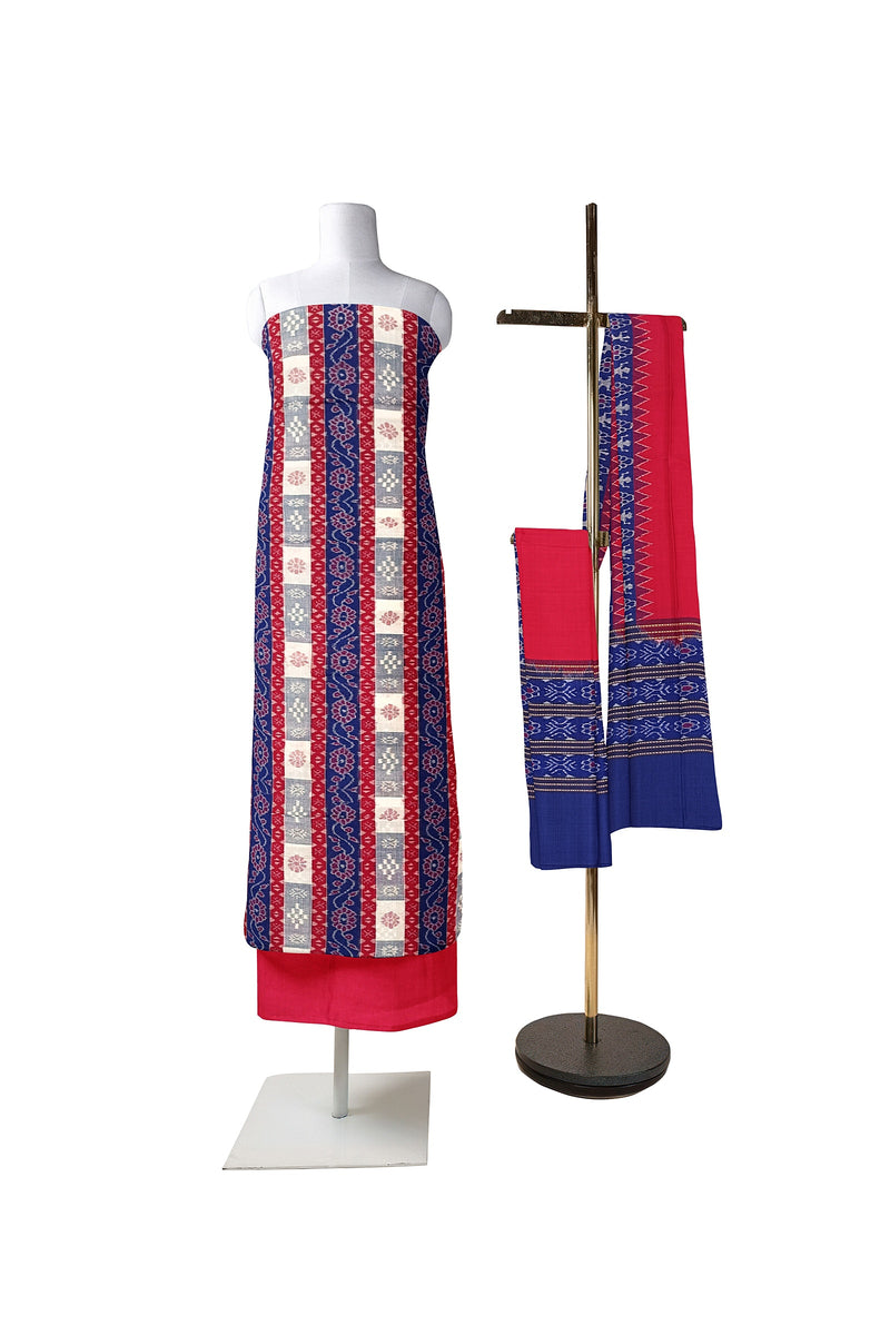 Beautiful Sambalpuri cotton dress material set