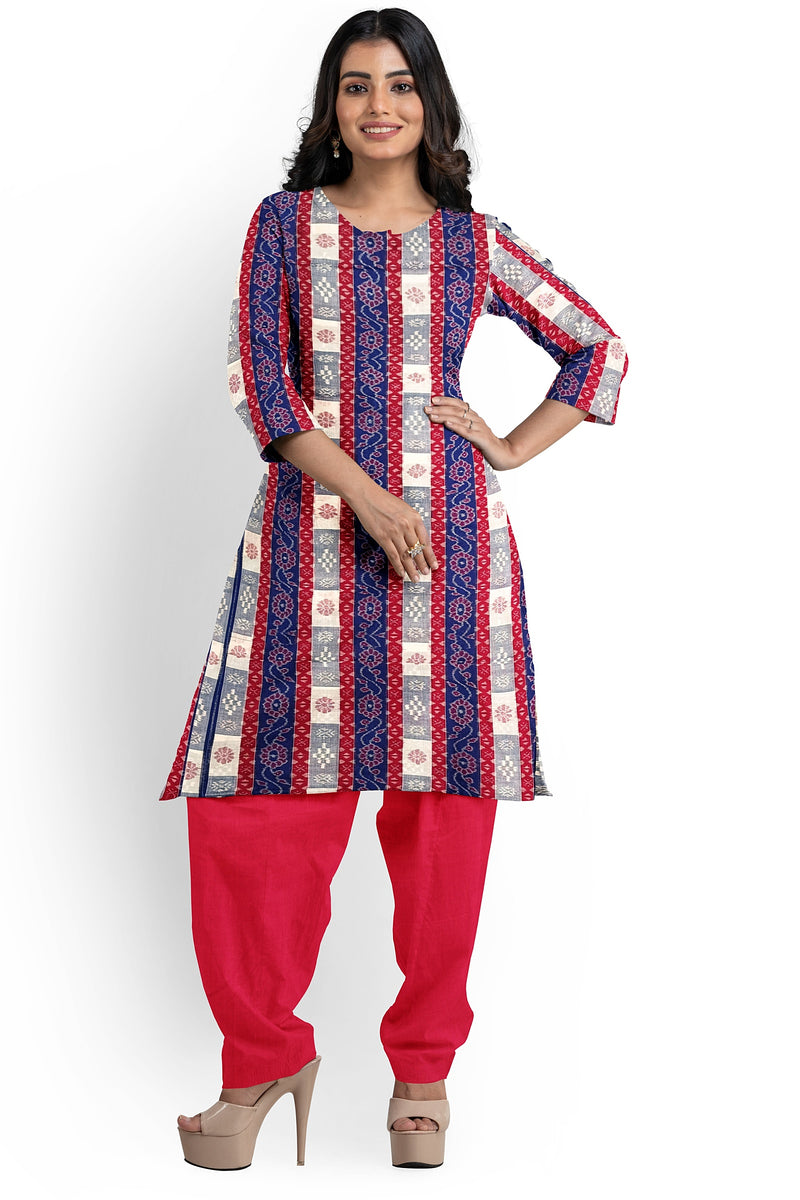 Beautiful Sambalpuri cotton dress material set