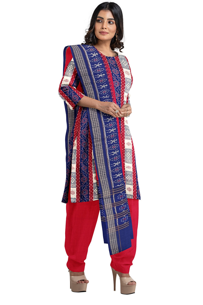 Beautiful Sambalpuri cotton dress material set