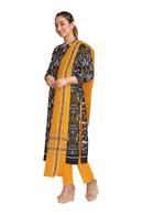 Exquisite tribal design sambalpuri cotton dress material set