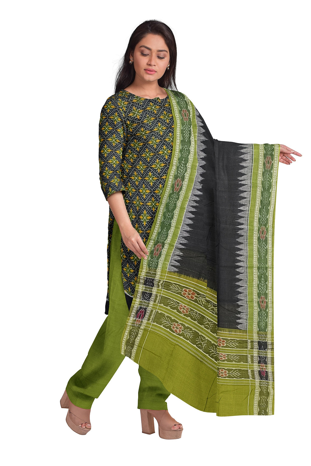 Beautiful Sambalpuri cotton dress material set