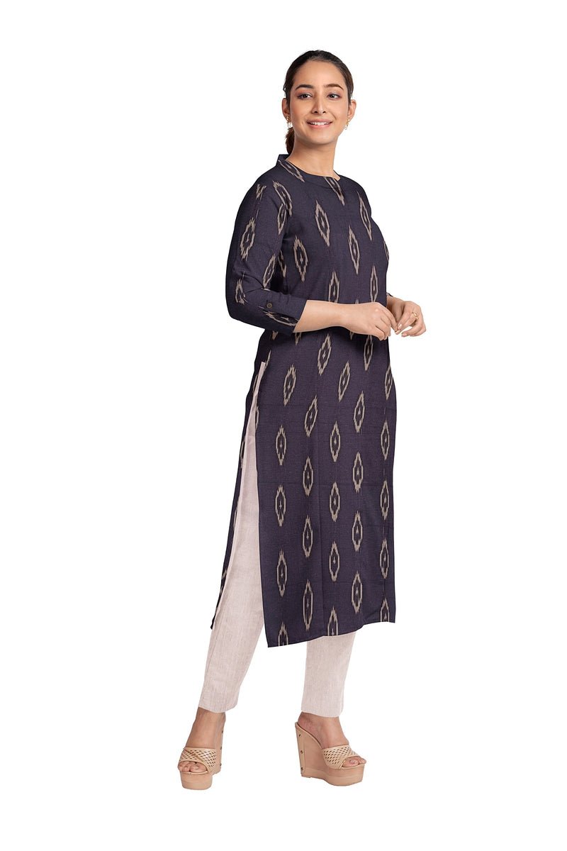 Pochampalli ikat cotton dress material set