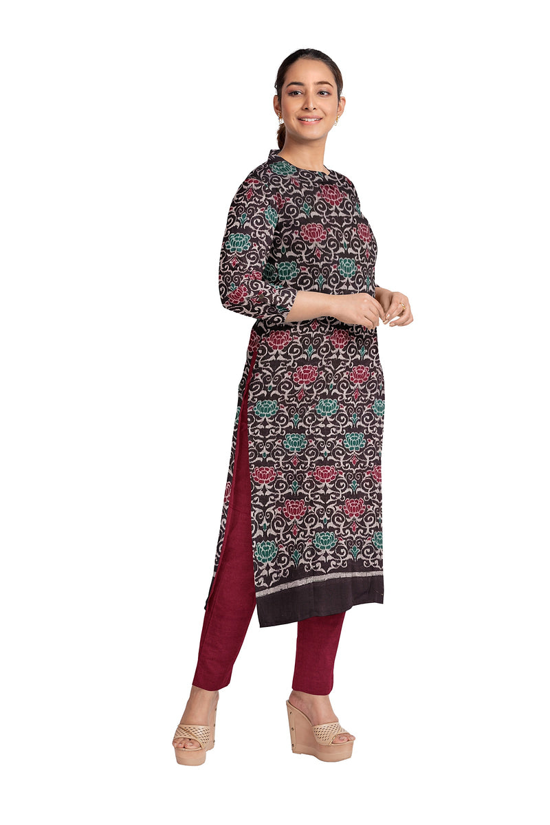 Beautiful flower designs Sambalpuri cotton dress material set