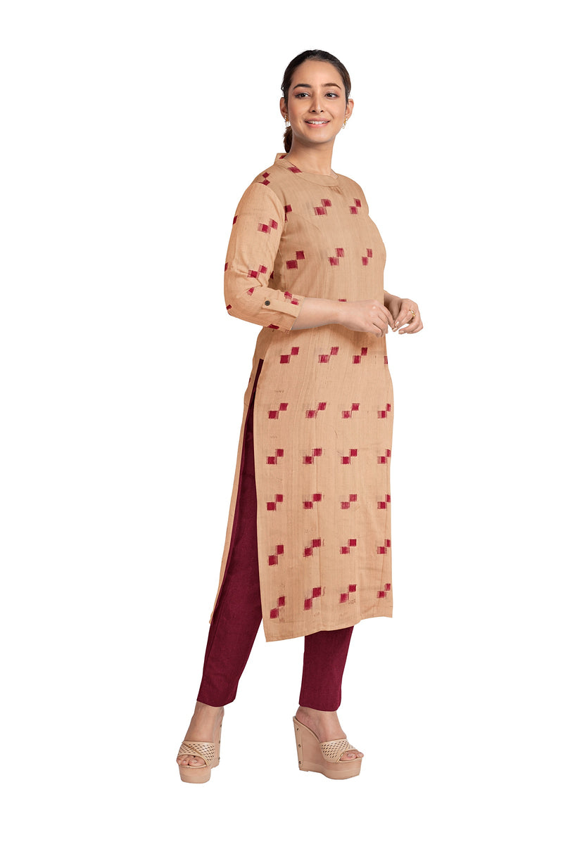 Unstitched Sambalpuri cotton Kurti/Kurta/Shirt Material, 2.5 mtr