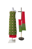 Beautiful Pasapali and Khajurpati design Sambalpuri cotton dress material set