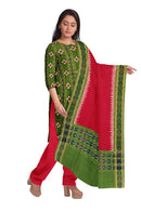 Beautiful Pasapali and Khajurpati design Sambalpuri cotton dress material set