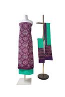 Chakra Bandha and Peacock design Sambalpuri cotton dress material set