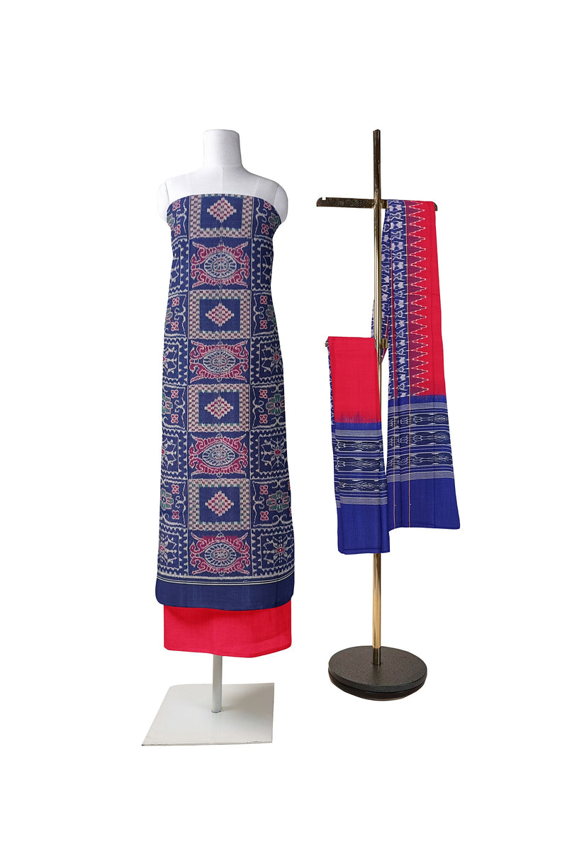 Exquisite Sambalpuri cotton dress material set