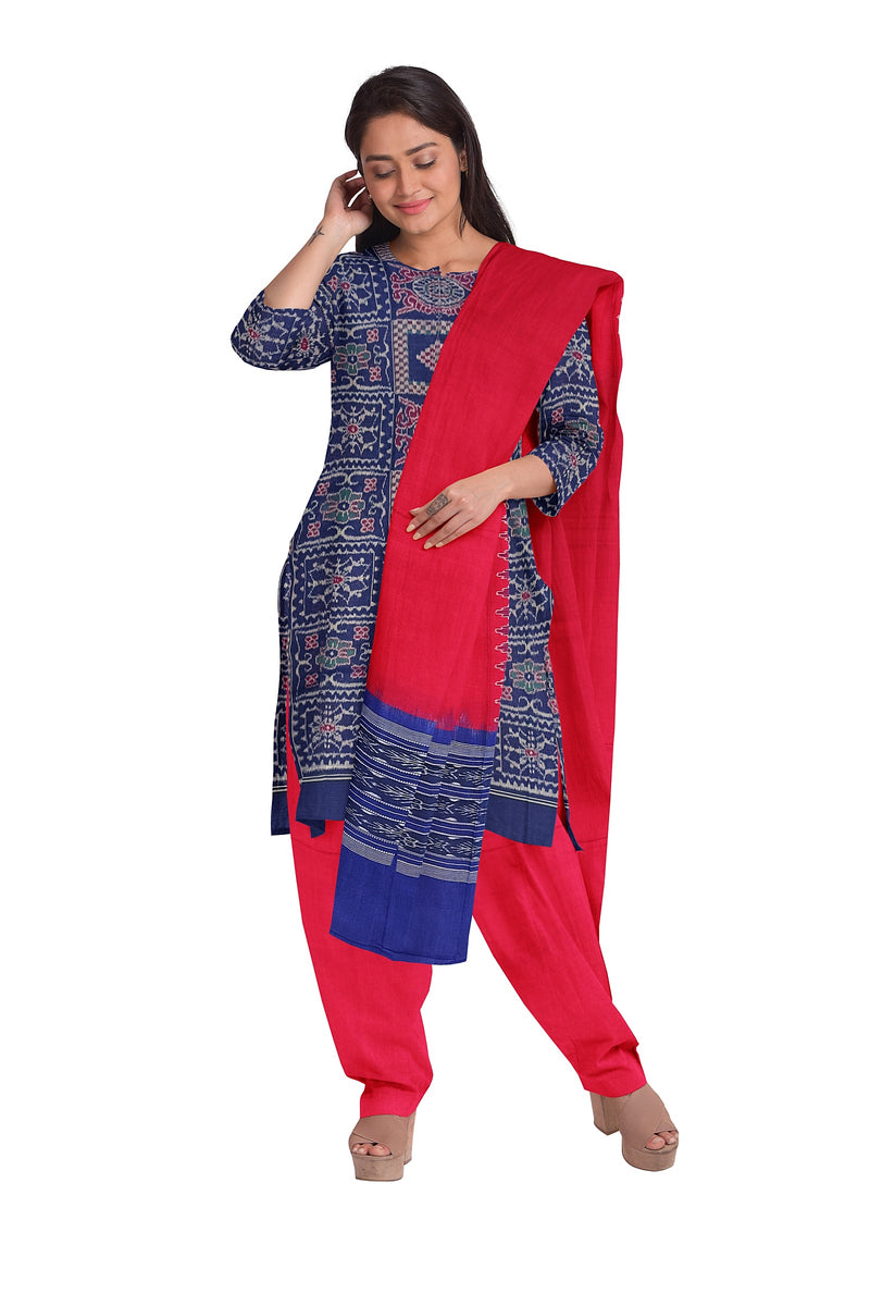 Exquisite Sambalpuri cotton dress material set