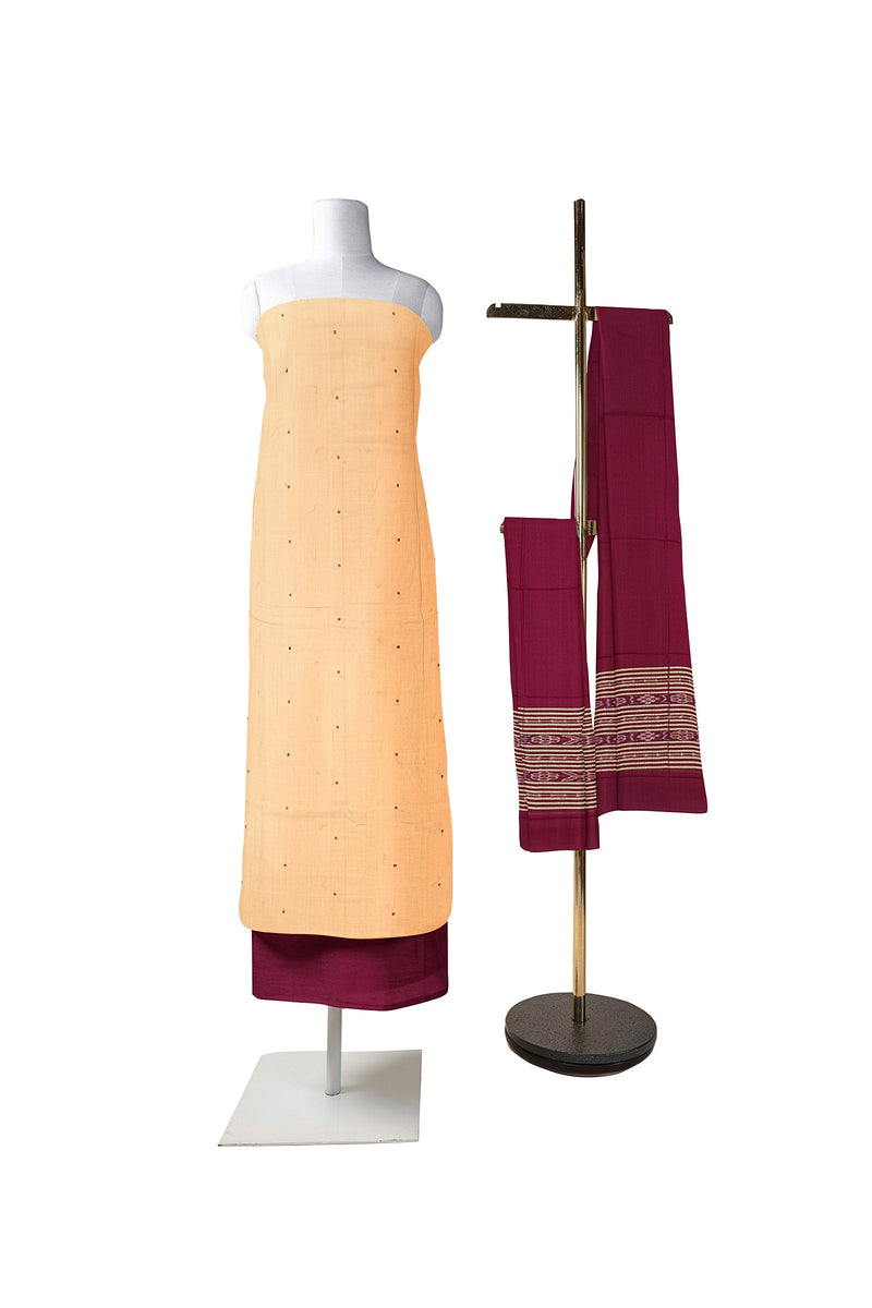 Bomkai cotton dress material set(Suitable for Odisha govt High School teachers uniform)