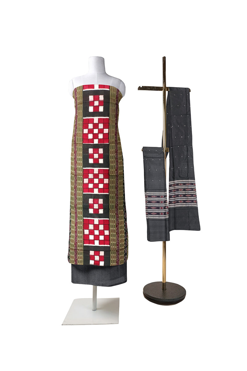 Bichitrapuri design Sambalpuri silk dress material set