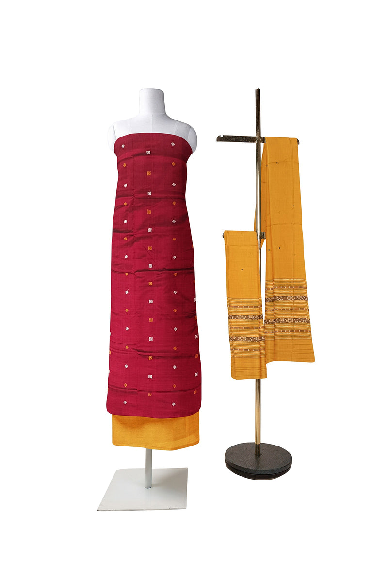 Sambalpuri Silk Bapta Dress Material Set