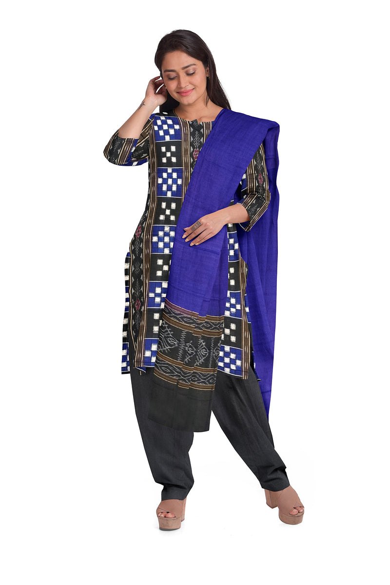 Pasapali design sambalpuri cotton dress material set