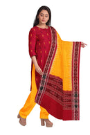 Fish Motifs bomkai cotton dress material set