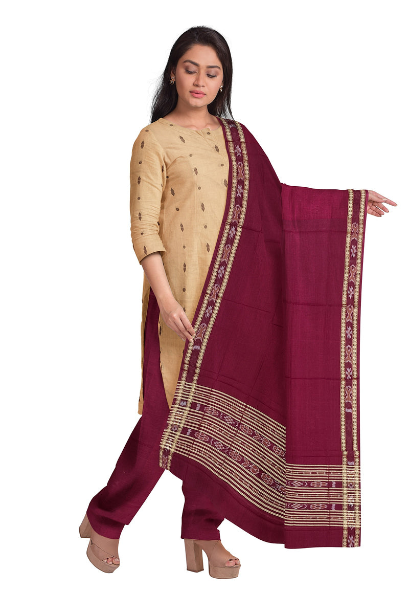 Buti design Premium Quality Unstitched Bomkai cotton dress material set