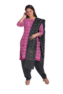Exquisite Sankh, Chakra Gada, Padma design Premium Sambalpuri cotton dress material set