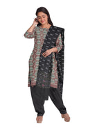 Beautiful Terracotta design Preimum Sambalpuri cotton dress material set with Work dupatta