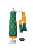 Chakra bandha terracotta design sambalpuri cotton dress material set