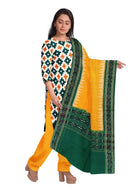 Beautiful Pasapali design Sambalpuri cotton dress material set