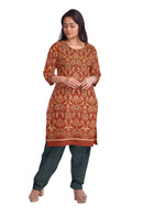 Flower and terracotta design Sambalpuri cotton dress material set