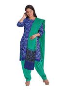 Elephant and flower design Sambalpuri cotton dress material set