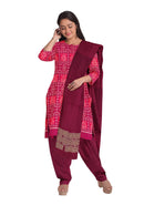 Exclusive Konark temple and wheel design sambalpuri cotton dress material set