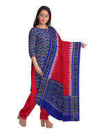 Exquisite terracotta design sambalpuri cotton dress material set