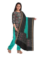 Exquisite Folk music and Dance design unstitched Sambalpuri cotton dress material set