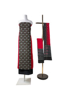 Exquisite Pasapali in panel design sambalpuri cotton dress material set
