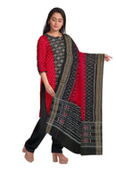 Exquisite Pasapali in panel design sambalpuri cotton dress material set