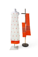 Lotus motifs Bomkai cotton dress material set