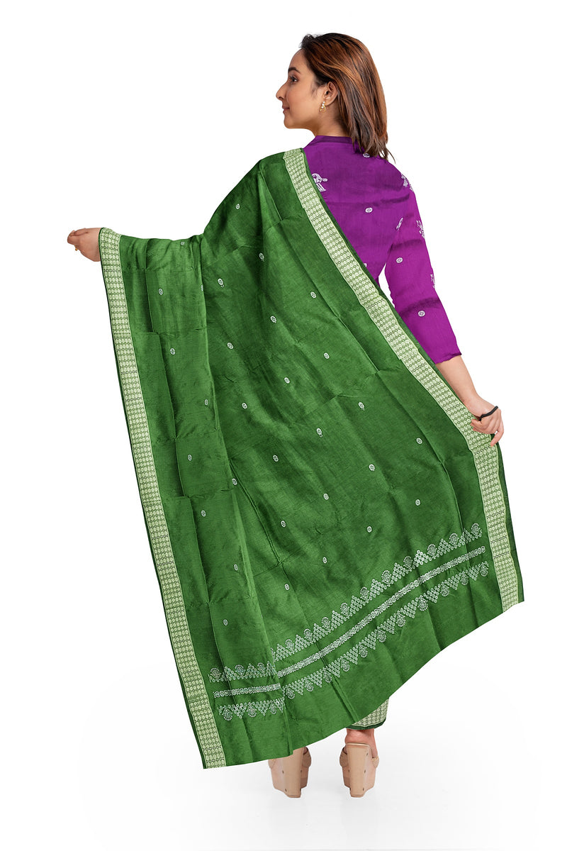 Doll design Bomkai silk dress material set