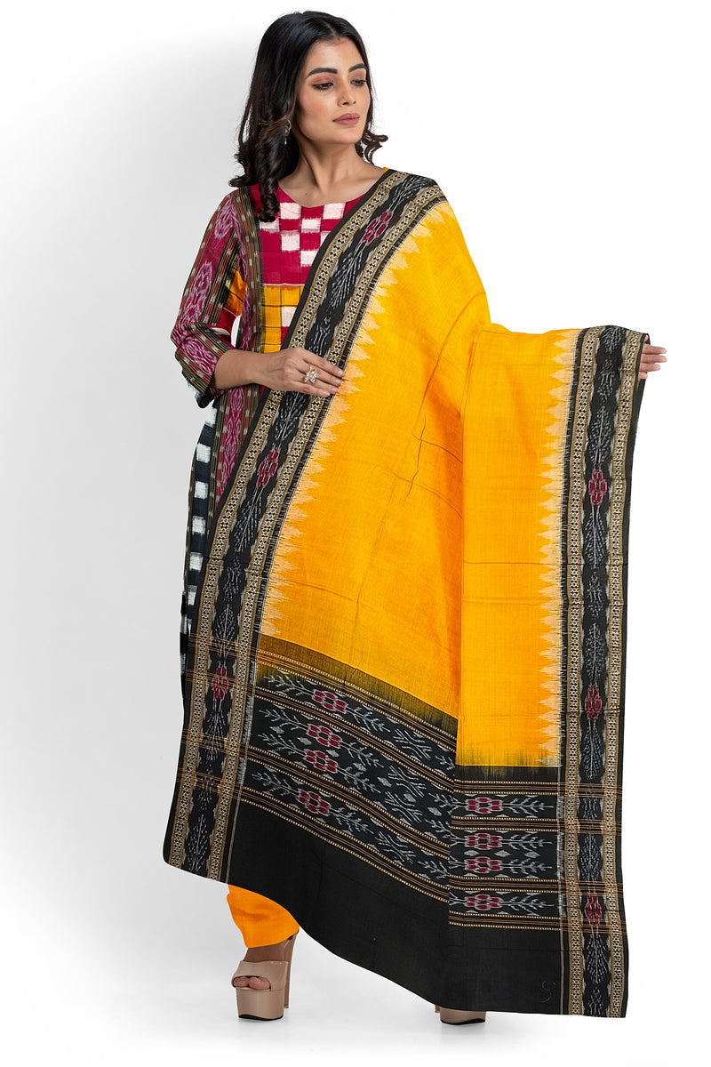 Beautiful Bichitrapuri Sambalpuri Ikat Cotton Dress Material, Unstitched
